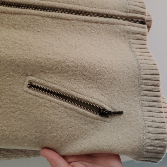 Sundance Merino Wool Alpaca blend jacket cream color size small - Picture 4 of 9